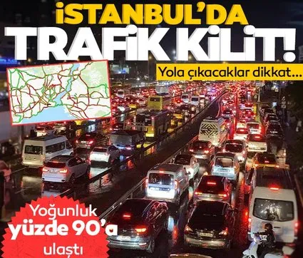 Son dakika: Yola çıkacaklar dikkat! İstanbul’da trafik yoğunluğu yüzde 90’a dayandı