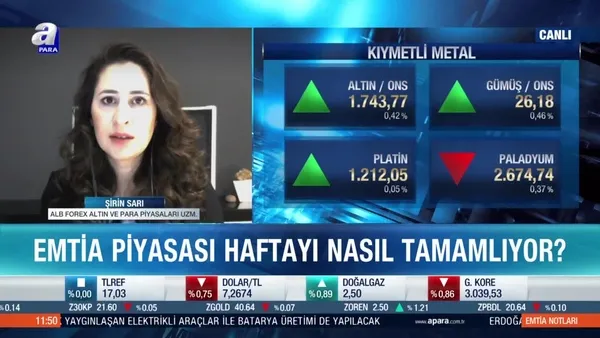 Şirin Sarı: Gram altın fiyatları için 385-400 seviyesi önemli destek