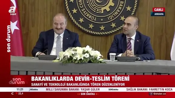 Yeni Sanayi ve Teknoloji Bakanı Mehmet Fatih Kacır, görevi Mustafa Varank'tan devraldı | Video