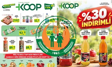 Tarım Kredi aktüel hafta sonu indirimleri başladı! Tavuk pirzola, yumurta... 17–19 Ekim 2026 Tarım Kredi