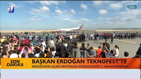 Başkan Erdoğan TEKNOFEST'e böyle geldi!