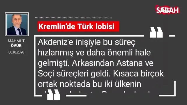 Mahmut Övür 'Kremlin’de Türk lobisi'