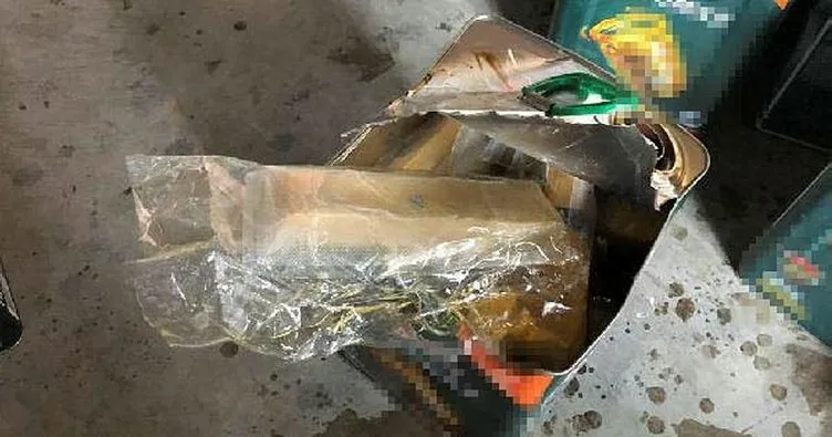 Kargodaki madeni yağ tenekelerinden 163 kilo eroin çıktı