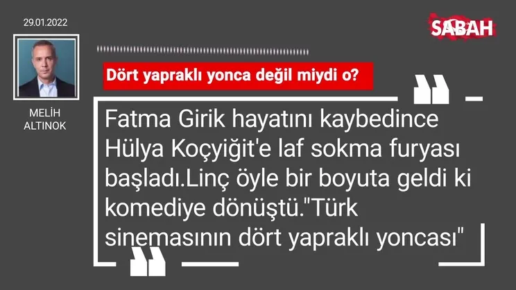 Melih Altınok | Dört yapraklı yonca değil miydi o?