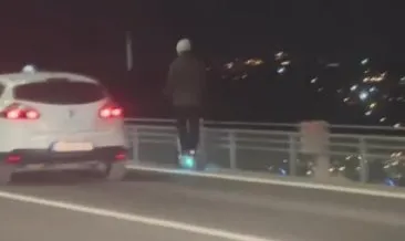 15 Temmuz Şehitler Köprüsü’nde skuter kullanan sürücüye para cezası