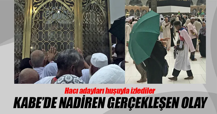 Kabe’de yağmur sevinci