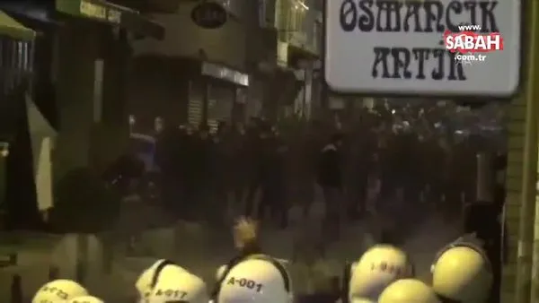 Son Dakika: Kadıköy’de provokatörler polise taş fırlattı | Video