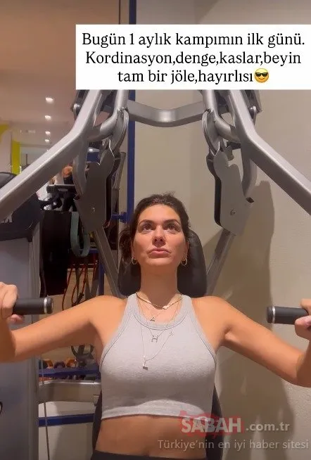 Bergüzar Korel 1 aylık spor kampına girdi! O anları bakın nasıl paylaştı Beyin tam bir jöle