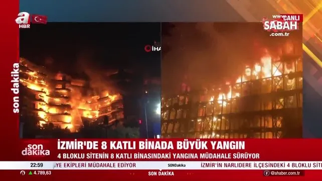 Son dakika: İzmir Narlıdere'de Folkart Sitesi’nde yangın | Video
