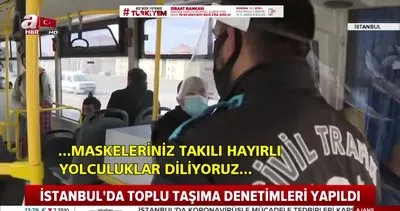 İstanbul’da toplu taşıma araçlarında corona virüsü tedbirleri kontrolü | Video