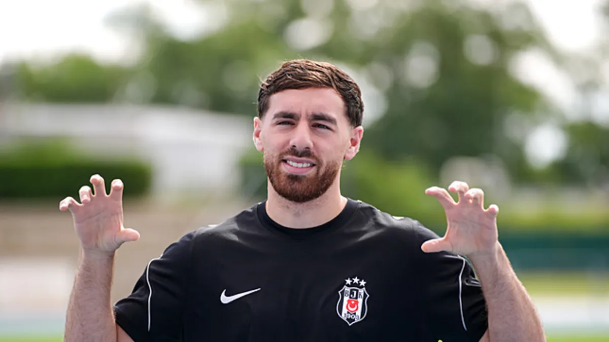 Beşiktaş Kaptanı Orkun Kökçü, maç öncesi açıklama yaparken
