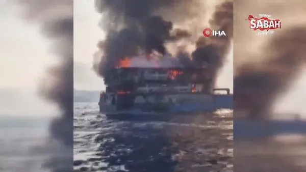 Tayland'da feribot yandı: 108 kişi kurtarıldı | Video