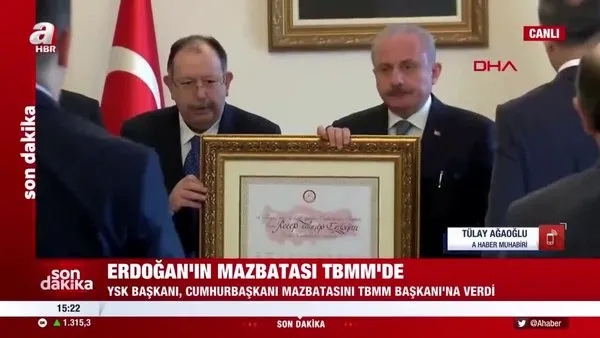 Başkan Erdoğan'ın mazbatası teslim edildi | Video