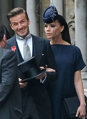 Beckham çifti Kraliyet Düğününde
