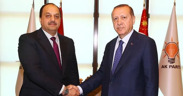 Cumhurbaşkanı Erdoğan, Katar Savunma Bakanı El Atiyye’yi kabul etti!