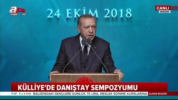 Cumhurbaşkanı Erdoğan, Danıştay Sempozyumu'nda önemli açıklamalarda bulundu