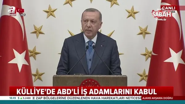 Başkan Erdoğan, Amerikan-Türk konseyi kabulünde konuştu