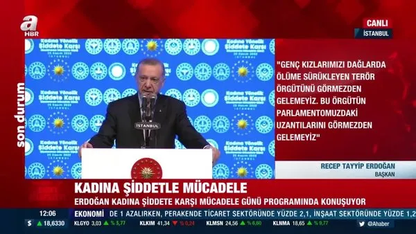 Son Dakika: Başkan Erdoğan'dan Kadına Yönelik Şiddete Karşı Uluslararası Mücadele Günü'nde önemli açıklamalar | Video