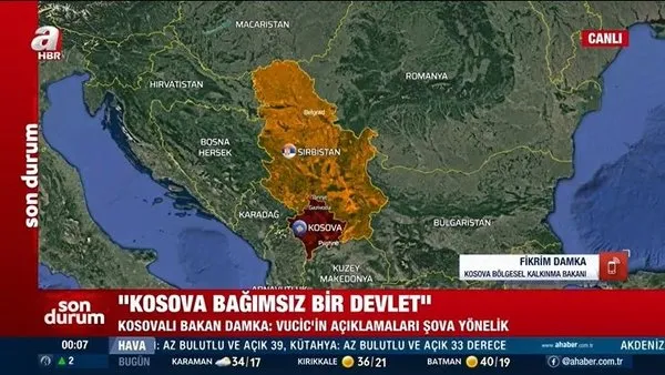 Kosovalı Bakan Damka'dan özel açıklama: Vucic'in sözleri şova yönelik