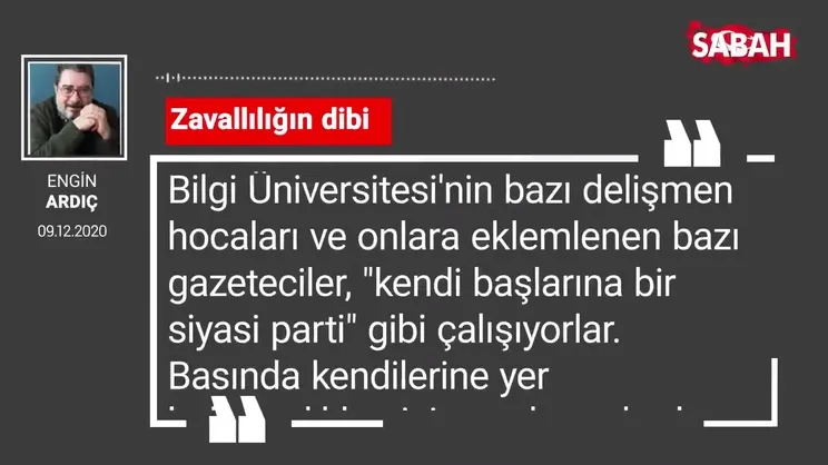 Engin Ardıç 'Zavallılığın dibi'