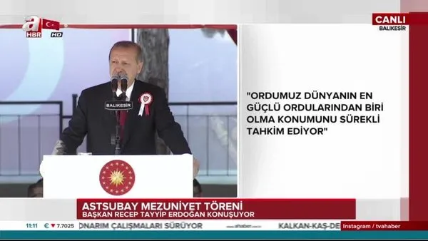 Cumhurbaşkanı Erdoğan Astsubay Mezuniyet Töreni'nde önemli açıklamalarda bulundu