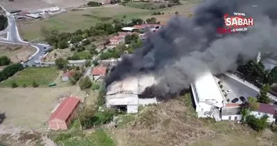 Çatalca’da fabrika yangını! İşte ilk görüntüler | Video