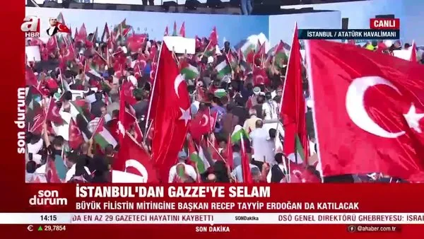 Türkiye Filistin için tek yürek oldu! Dünyanın gözü Erdoğan'ın vereceği mesajda | Video