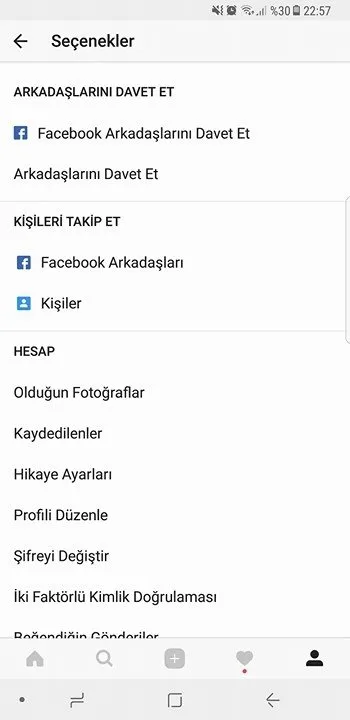 Instagram'da son görülmeyi kapatmak!