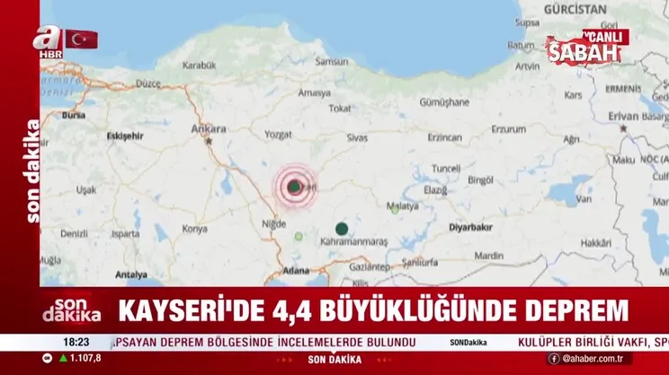 Kayseri'de 4,4 büyüklüğünde deprem | Video