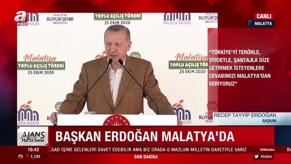 Son dakika! Cumhurbaşkanı Erdoğan Malatya'da toplu açılış törenine katıldı | Video