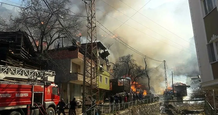 Son dakika: Artvin Yusufeli’nde yangın! 170 haneli köyde evler bir bir alev aldı