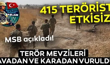 MSB’den SON DAKİKA Barış Pınarı Harekatı açıklaması: 415 terörist etkisiz...