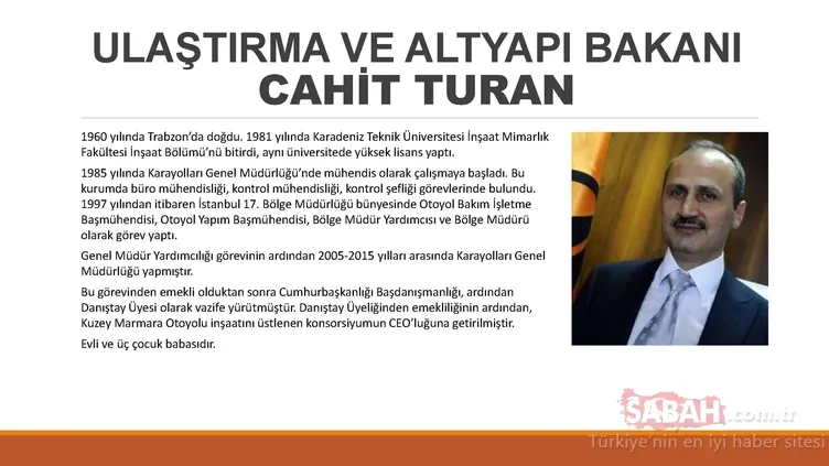 İşte Başkan Erdoğan'ın yeni kabinesindeki isimler