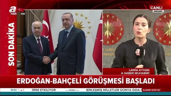Cumhurbaşkanı Erdoğan ile MHP lideri Bahçeli Külliye'de görüşüyor