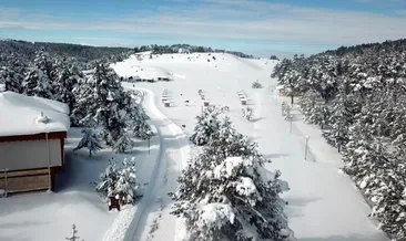 Dumanlı Tabiat Parkı’nda ’kar’ manzarası