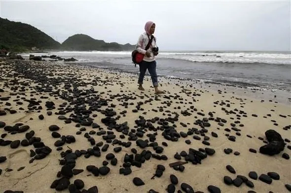 2 bin ton kömür sahile vurdu