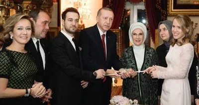 Kalyoncu ve Demirören ailesinin mutlu günlerine Başkan Erdoğan ortak oldu