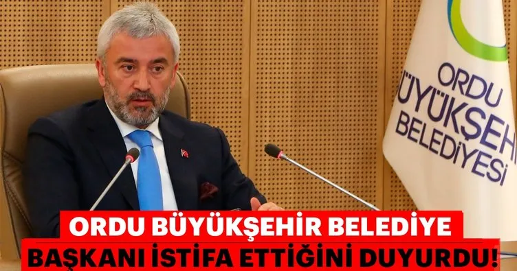 Son dakika: Ordu Büyükşehir Belediye Başkanı Enver Yılmaz, görevinden istifa etti