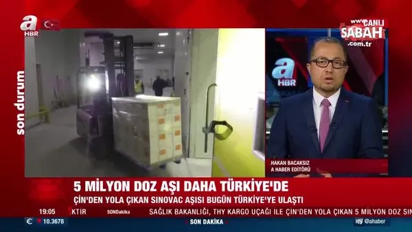 SON DAKİKA HABERİ: Sağlık Bakanlığı duyurdu! 5 milyon doz Sinovac aşı Türkiye'de | Video