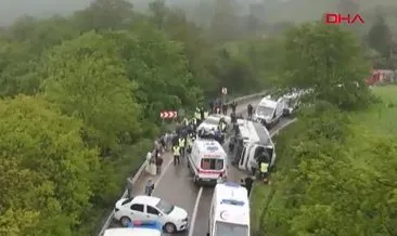 Sinop’ta üniversite öğrencilerini taşıyan otobüs devrildi: 18 yaralı