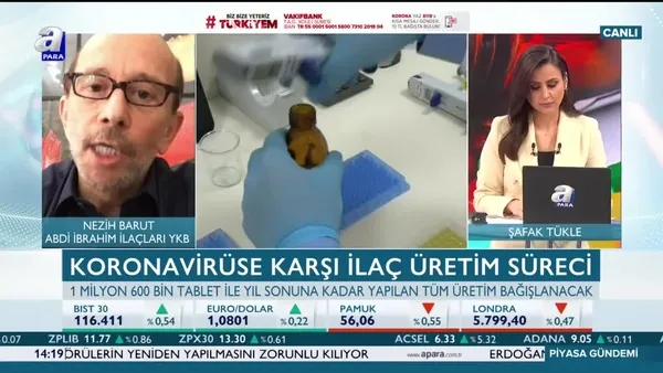 Nezih Barut: Koronavirüse karşı 1.6 milyon tableti Sağlık Bakanlığı'na teslim edeceğiz | Video