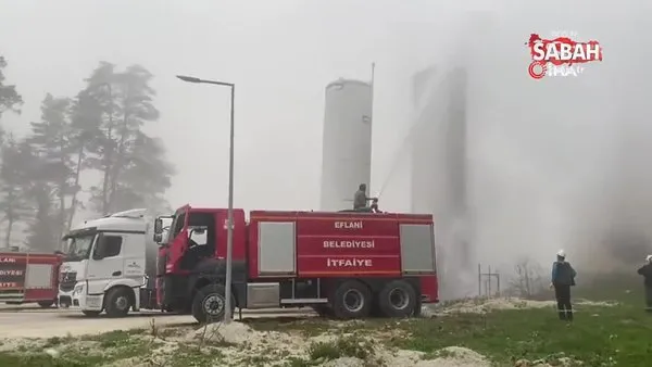Karabük'te şişecam işletmesinde korkutan yangın! | Video
