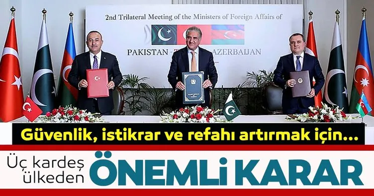 SON DAKİKA HABERİ: Türkiye, Pakistan ve Azerbaycan Dışişleri Bakanları İslamabad’da buluştu