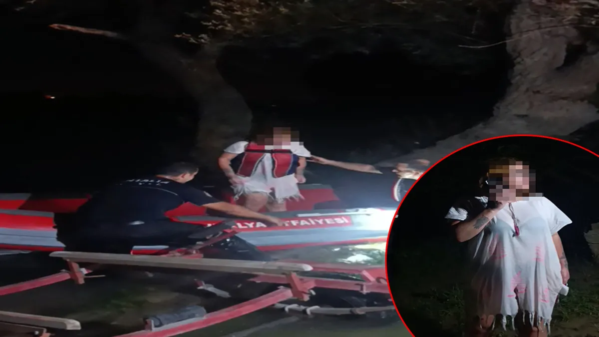 Manavgat Irmağı'ndaki adacıkta genç kadın mahsur kaldı: Kendisini kurtaran ekiplerden özür diledi