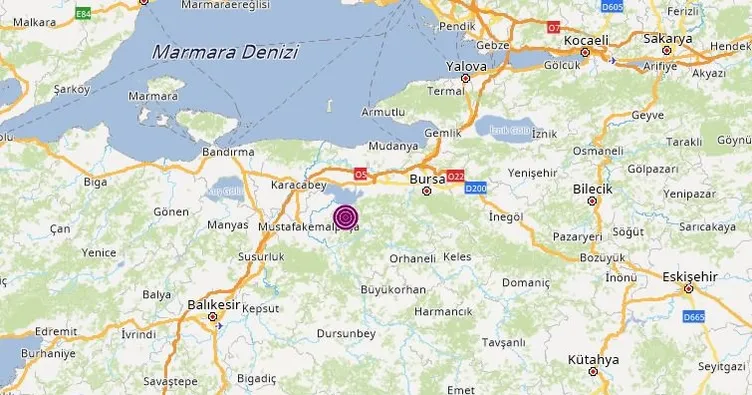 Bursa’da deprem