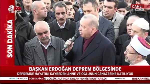 Başkan Recep Tayyip Erdoğan deprem bölgesinde
