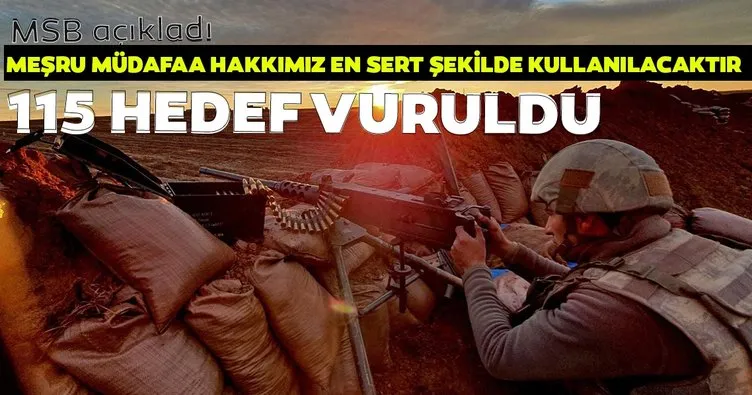 MSB'den son dakika açıklaması: İdlib'de 115 rejim hedefi vuruldu