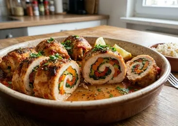 Ana yemeklerinizin vazgeçilmezi olacak! Sebzeli tavuk rulo tarifi