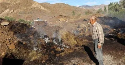 Samanlıkta çıkan yangınla ilgili kundaklama şüphesi #erzurum