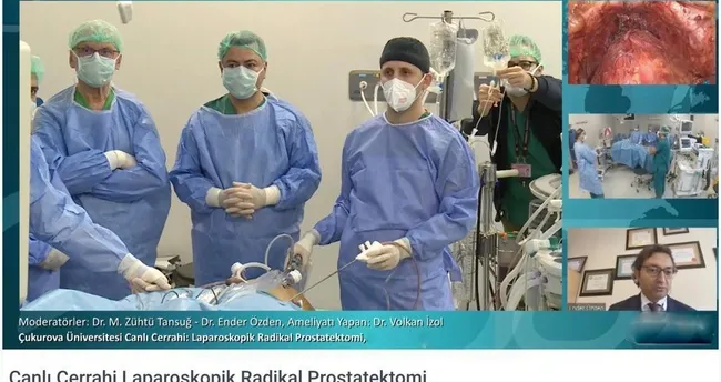 Canlı yayınla laparoskopik prostat kanseri ameliyatı yapıldı
